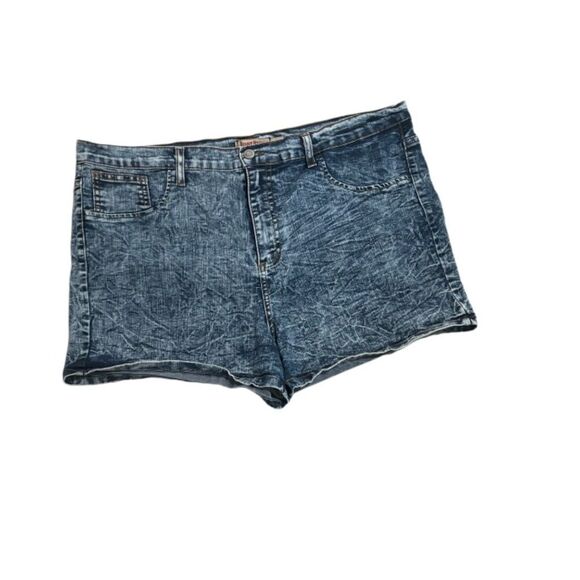 Judy Blue High Rise Dark Acid Wash Vintage Style Jean Shorts Sz 3XL - Picture 1 of 3